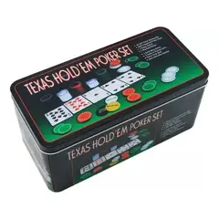 GENERICO - Set Poker Juego De Mesa 200 Fichas Naipes Fichas Poker