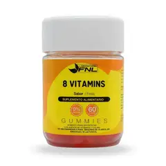 FNL - 8 Vitamins Gummies Sabor Fresa 60 Gomitas
