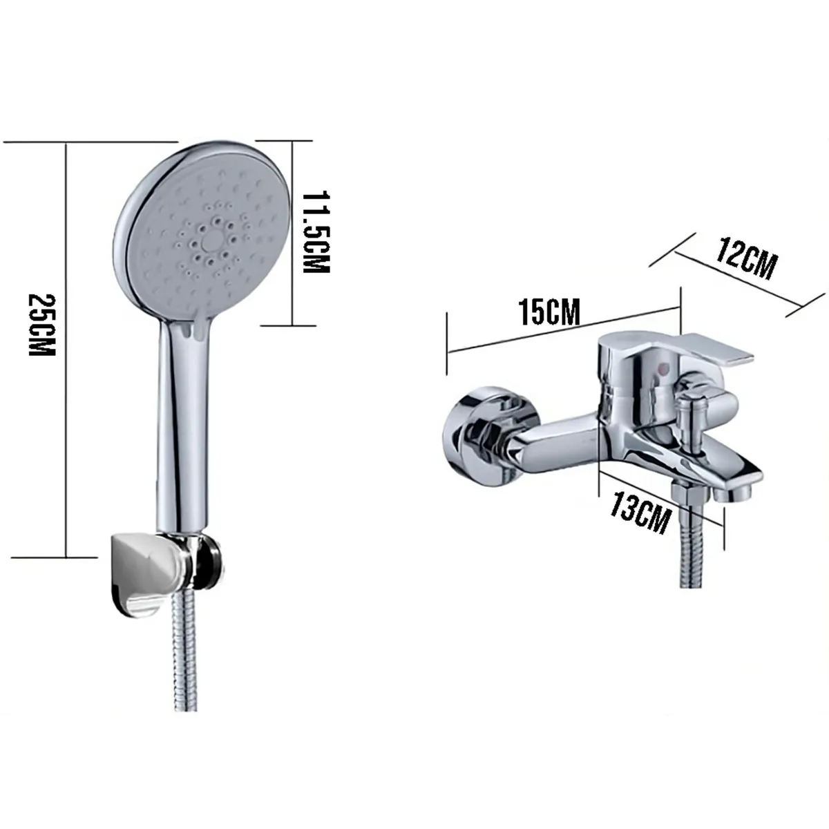 CRUSEC - Kit Mezclador Monomando Grifo y Ducha para Baño