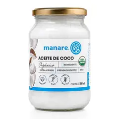 MANARE - Aceite de Coco Orgánico 500 ml