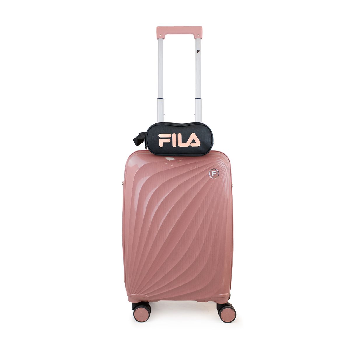 F - Pack Maleta cabina 10kg Slay rosada + Neceser Spark Fila