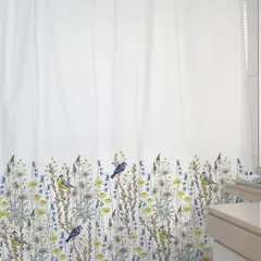 MARGARITA SCHEEL BY CASA ALVARINHO - Cortina de Baño Algodón Jardín Edelweiss 180x180 cm