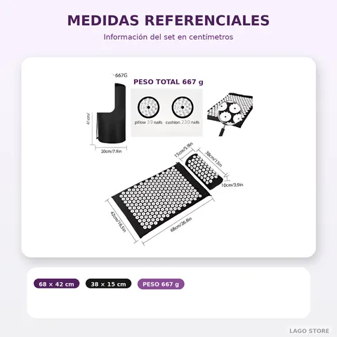 Alfombra Yoga Acupuntura + Cojín