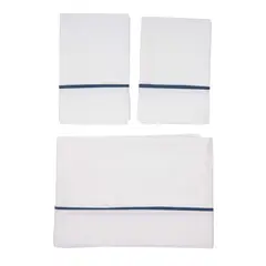 UNK - Juego de Sábanas Vivo Azul 300 Hilos 2 Plazas
