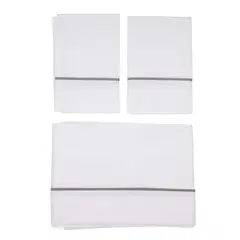 UNK - Juego de Sábanas Vivo Gris Oscuro 2 Plazas