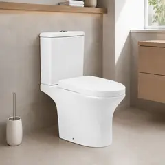 STRETTO - Sanitario Wc Two Piece New Atos 2 - Descarga a Muro 18 cm. (Horizontal)