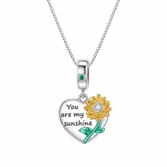 LK LUKSO - Collar Corazón Girasol Plata 925