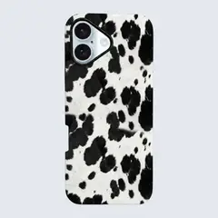 IPALACE PROTECT - Carcasa Animal Print compatible con iPhone 17 - Cow Milk
