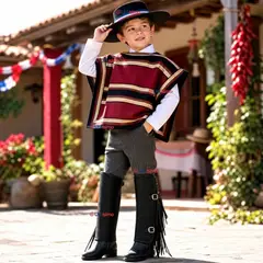 UTILISIMO - Traje Huaso Típico Completo 5 Piezas Niño Fiestas Patrias