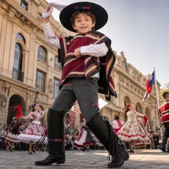 UTILISIMO - Traje Huaso Típico Completo 5 Piezas Niño Fiestas Patrias