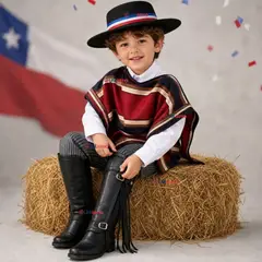 UTILISIMO - Traje Huaso Típico Completo 5 Piezas Niño Fiestas Patrias