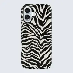 IPALACE PROTECT - Carcasa Animal Print compatible con iPhone 16 - Wild Zebra