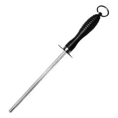 GENERICO - Afilador Cuchillos De Acero , Chaira Para Afilar Carnicero Color Negro BELUG