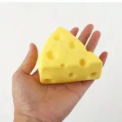 GENERICO - Squishy De Queso Triangulo Cheese Antiestrés Amarillo Viral