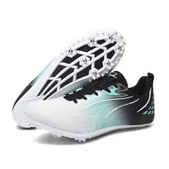 DANWEILE - Zapatillas de atletismo unisex con clavos Negro