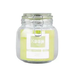 KEEP - Frasco Contenedor Hermetico De Vidrio Grande 1000 ml VERDE