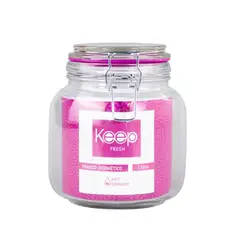 KEEP - Frasco Contenedor Hermetico De Vidrio Grande 1000 ml ROSADO