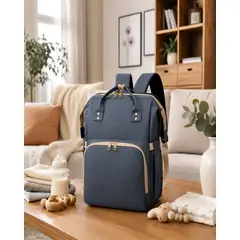 MYLHOGAR - Mochila Pañalera Multifuncional 3 en 1 con Cuna Portátil y Cambiador