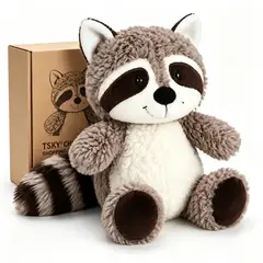 TSKY CHILE SHOPPING - Peluche Mapache Gris 25cm Kawaii Tierno Y Suave Animal De Peluche Regalo Cumpleaños Niños Niñas