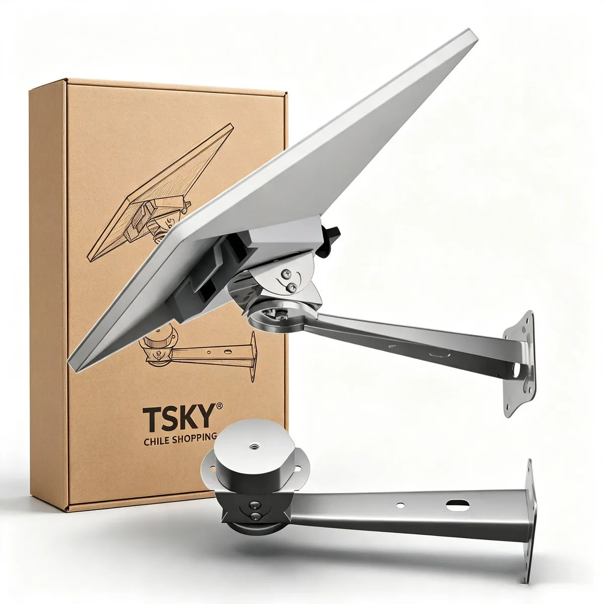 TSKY CHILE SHOPPING - Soporte De Antena Compatible con Starlink Mini Mastil Techo Pared Muro De Alta Resistencia Ajustable