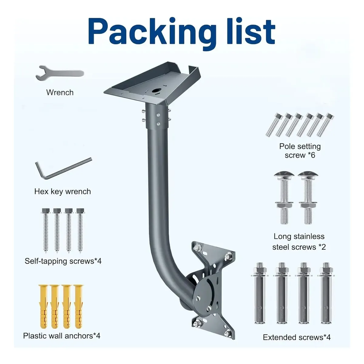 TSKY CHILE SHOPPING - Soporte Antena Compatible con Starlink Gen 3 V4 Base Estable Kit De Instalacion Techo Pared Muro