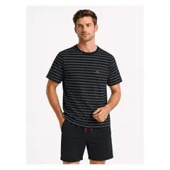 ARROW - Pijama Corto Rayas Regular Fit Azul