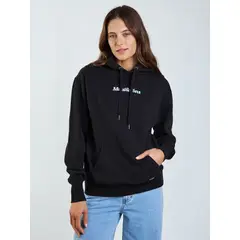 MAUI AND SONS - Poleron Canguro Moku Negro Mujer