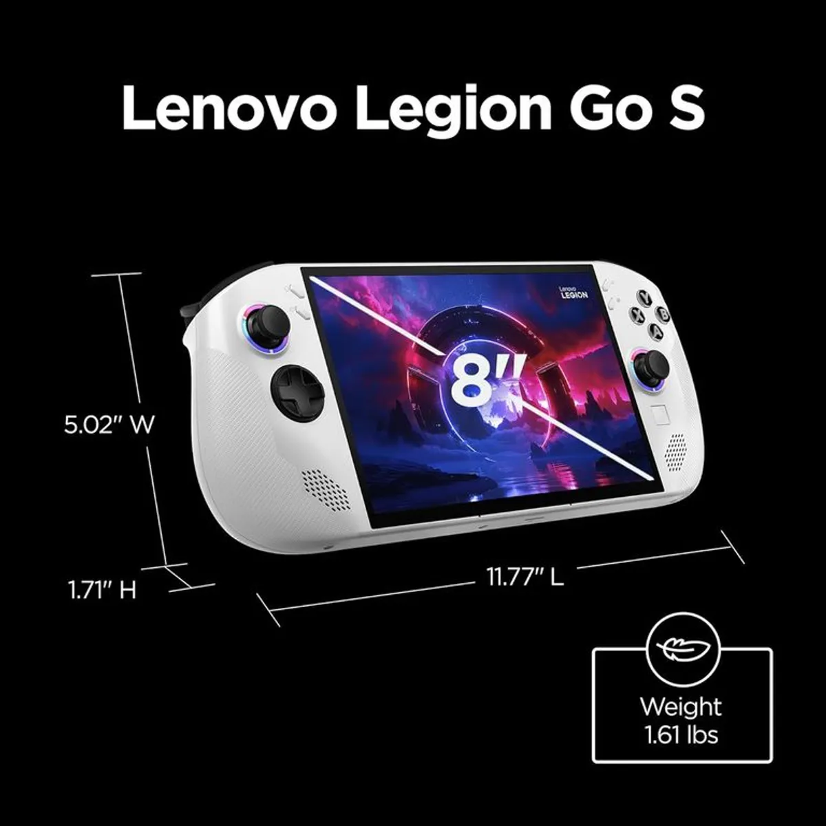 LENOVO - Lenovo Legion Go S 2025 Consola Portátil 8 Ips 120hz Amd Z2 Go 16gb Ram 512gb Ssd Blanco Glaciar