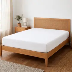 CASA NEROLA - Sábana Bajera Ajustable 100% Algodón 200 Hilos Elástico 365
