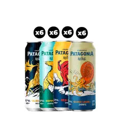 AUSTRAL - 24x Cerveza Variedades Patagonia Lata 470cc