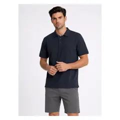 PIERO BUTTI - Polera Pique Regular Fit Azul Marino