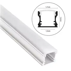 GENERICO - 9 Perfiles de 1 metro Alto Sobrepuesto para Cinta Led (1202)
