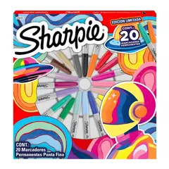SHARPIE - Ruleta 20 Colores Marcadores Permanente Punta Fina