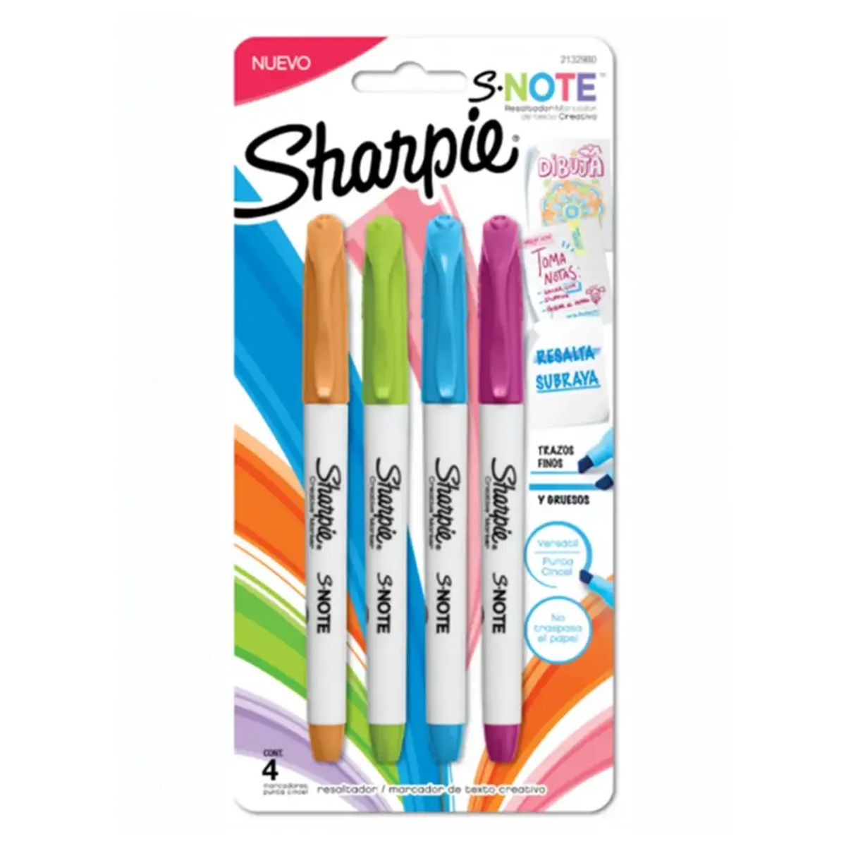 SHARPIE - Set 4 Destacadores Sharpie Note Intensos