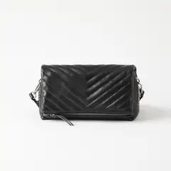 FREELOSOPHY - Cartera Cuero Cruzada Amsterdam Quilt Black