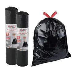 HOMELY - Bolsas Basura 75x90cm Con Cordon 20U 100L Resistente