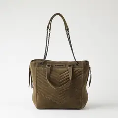 FREELOSOPHY - Cartera Cuero Hombro Praga Olive
