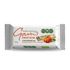 GAMS - GALLETA CRUJIENTE SALADA 50GR SEMILLA DE ZAPALLO Y CILANTRO -