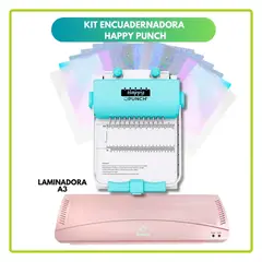 HAPPYPUNCH - KIT Encuadernadora Happy Punch + insumos 10