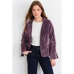 IO - Blazer Mezclilla Mujer Morado