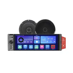 AIWA - Combo Radio Tactil Bluetooth 1 Din + Parlantes Caw-4016bt