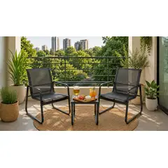 GENERICO - Juego Set Terraza Terral 3 piezas Aleria