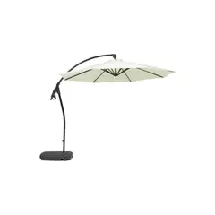 GENERICO - Quitasol Lateral Con Base Aleria Beige 300 cm con Manivela