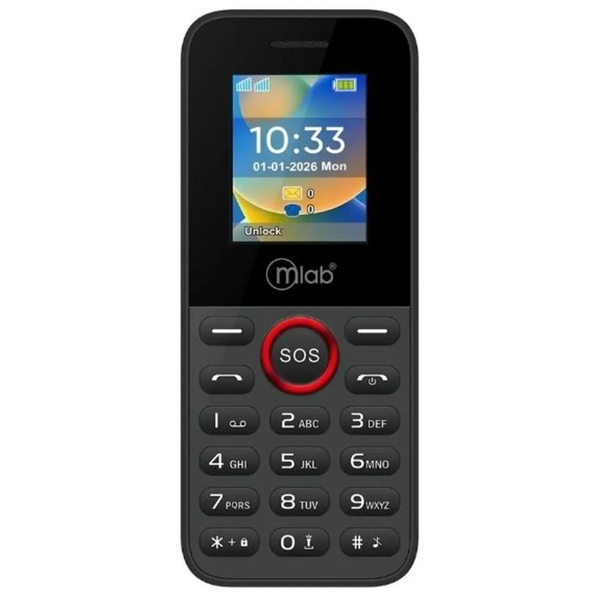MLB - Telefono Senior Sos 4g Lte Tipo C Dual Sim Card / Mlab 9556