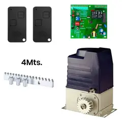 GENERICO - Kit Motor L200 800kg + Central Rossi + 2TX + 4m Cremallera Acero PORTON