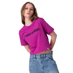 CAT - Polera Manga Corta Caterpillar Ringer C Mujer Morado