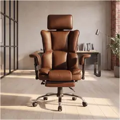 HOMER DESIGN - Sillón Ejecutivo Ergonómico Reclinable 165° Y Reposapiés Pu Cuero Sintético