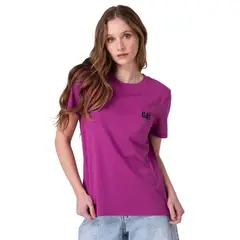 CAT - Polera Manga Corta Logo Tee Mujer Morado