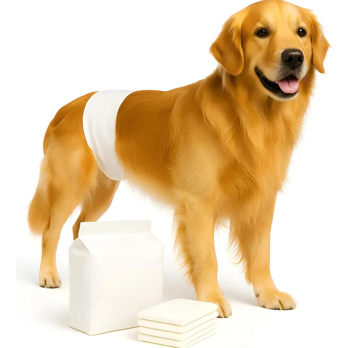 GENERICO - 48 Pañales Perros Macho Gatos Desechables Incontinencia M Blanco Macho M 55 X 20cm