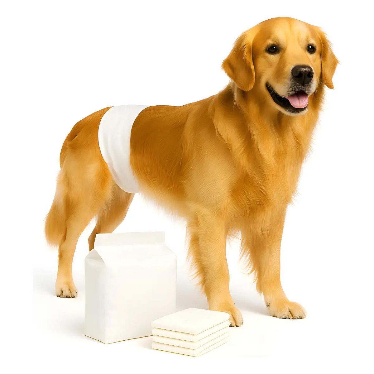 GENERICO - 48 Pañales Perros Macho Gatos Desechables Incontinencia M Blanco Macho M 55 X 20cm